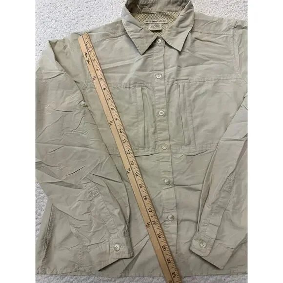 Exofficio Womens Long Sleeve Button Down Hiking Shirt Medium - Picture 2 of 6